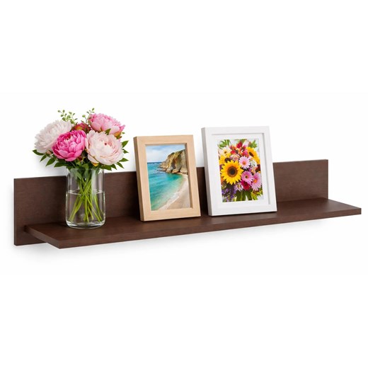 Minimalistyczna półka ścienna w kolorze wenge Z5-N79 ze sklepu Edinos.pl w kategorii Półki - zdjęcie 188478317