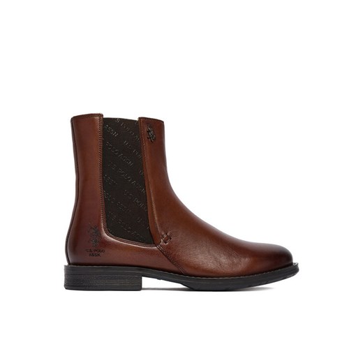 Botki U.S. Polo Assn. CEO-INGRID002W/EL1 Brązowy ze sklepu eobuwie.pl w kategorii Botki - zdjęcie 188510075