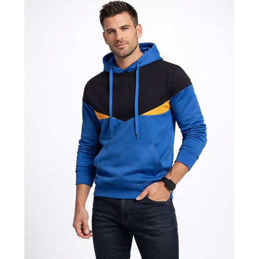 Bluza męska granatowa z kapturem Recea ze sklepu Recea.pl w kategorii Bluzy męskie - zdjęcie 188512458