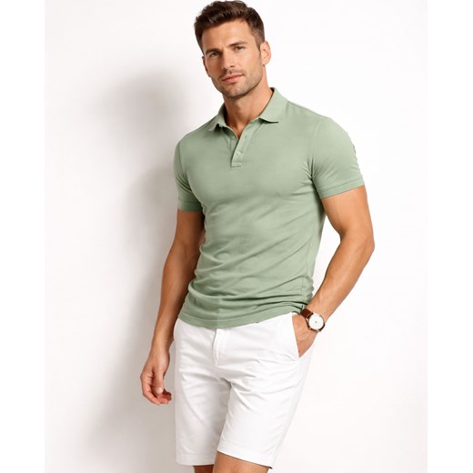 Koszulka polo męska miętowa Recea ze sklepu Recea.pl w kategorii T-shirty męskie - zdjęcie 188512486