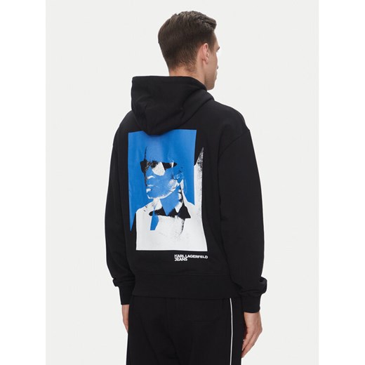 Karl Lagerfeld Jeans Bluza A2M20030 Czarny Relaxed Fit ze sklepu MODIVO w kategorii Bluzy męskie - zdjęcie 188515317