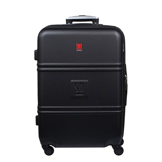 Czarna średnia walizka 64 cm poszerzana Art Class Collection ze sklepu Słoń Torbalski w kategorii Walizki - zdjęcie 188528777