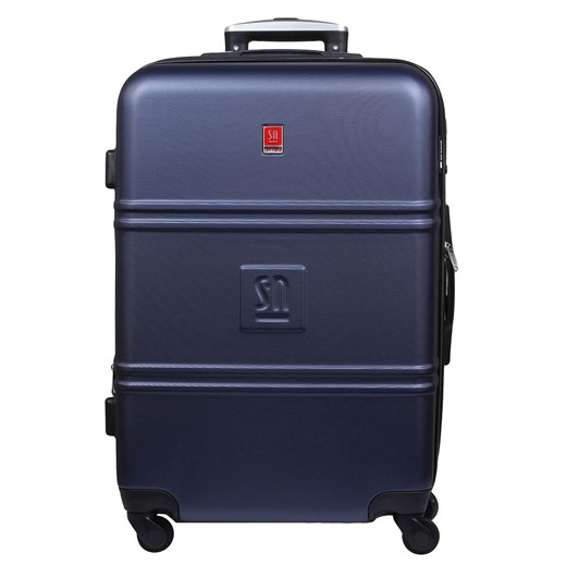 Granatowa duża walizka 75 cm poszerzana Art Class Collection ze sklepu Słoń Torbalski w kategorii Walizki - zdjęcie 188528778