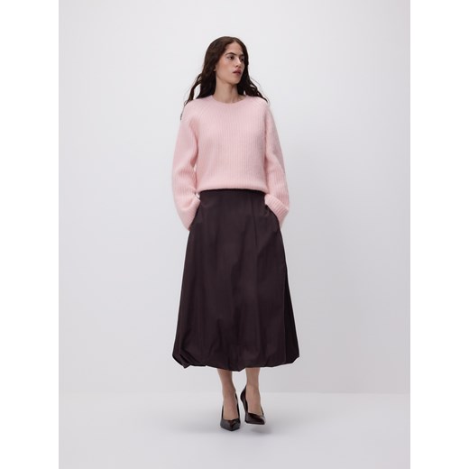 Reserved - Spódnica bombka - brązowy ze sklepu Reserved w kategorii Spódnice - zdjęcie 188535205