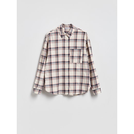 Reserved - Koszula w kratę - złamana biel Reserved S Reserved