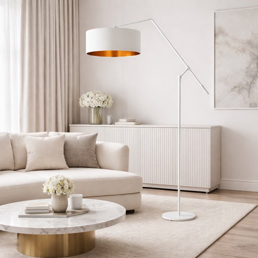 Lampa podłogowa z regulowanym ramieniem LIBERIA GOLD w stylu glamour ze sklepu Lysne w kategorii Lampy podłogowe - zdjęcie 188547405