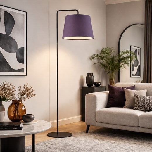 Fioletowa lampa podłogowa w stylu art deco RIJAD ze sklepu Lysne w kategorii Lampy podłogowe - zdjęcie 188547528