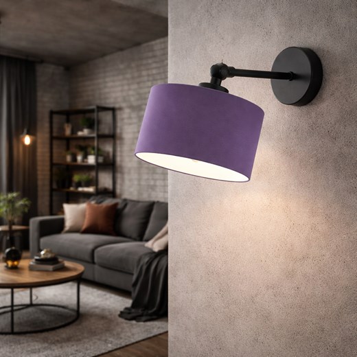 Czarny kinkiet na wysięgniku TETE na przedpokój ze sklepu Lysne w kategorii Lampy ścienne - zdjęcie 188547565