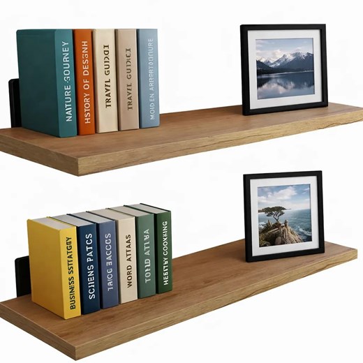 2 klasyczne półki ścienne dąb craft złoty 80 cm H5-N04 ze sklepu Edinos.pl w kategorii Półki - zdjęcie 188550565