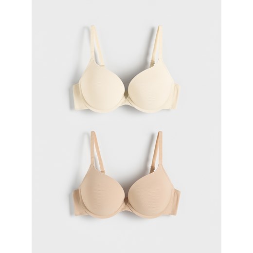Reserved - Biustonosz super push up 2 pack - złamana biel ze sklepu Reserved w kategorii Biustonosze - zdjęcie 188633098