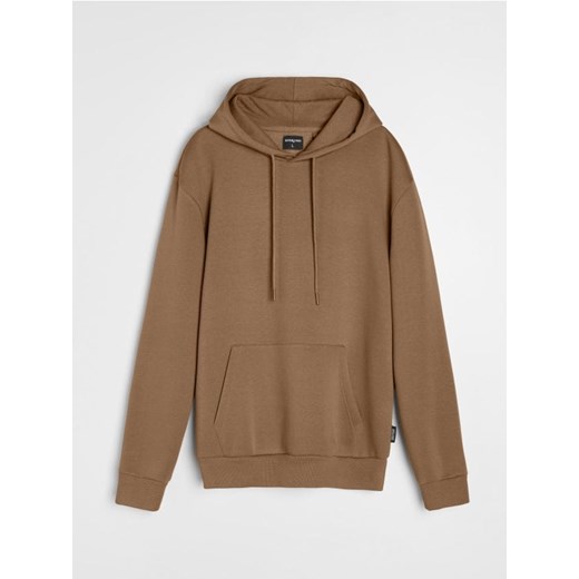 Sinsay - Bluza hoodie basic - brązowy ze sklepu Sinsay w kategorii Bluzy męskie - zdjęcie 188634036