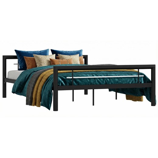 Czarne Industrialne Łóżko Metalowe 120X200 Cm R6-P81 ze sklepu Edinos.pl w kategorii Łóżka i materace - zdjęcie 188634318