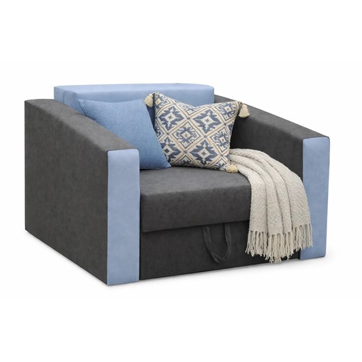 Szaro-niebieski rozkładany fotel amerykanka W4-L02 ze sklepu Edinos.pl w kategorii Łóżka dziecięce - zdjęcie 188643507