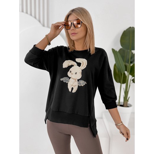 bluzka ferrante czarna one size ze sklepu UBRA w kategorii Bluzki damskie - zdjęcie 188645725