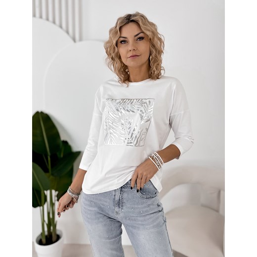 bluzka ariane biała one size ze sklepu UBRA w kategorii Bluzki damskie - zdjęcie 188646046