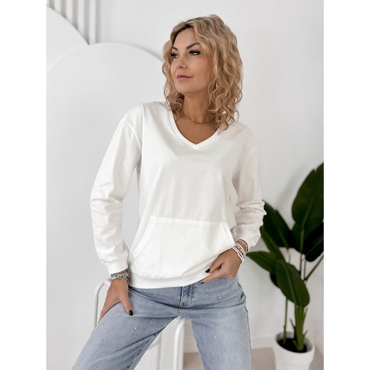 bluza cavani ecru one size ze sklepu UBRA w kategorii Bluzy damskie - zdjęcie 188646087