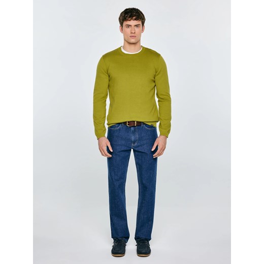 Sweter męski bawełniany zielony Simoner 301 ze sklepu Big Star w kategorii Swetry męskie - zdjęcie 188654918