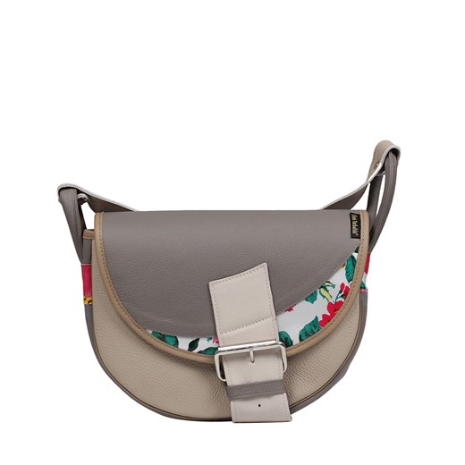 -popielata damska torebka skórzana  listonoszka  na ramię Freshman M ze sklepu Słoń Torbalski w kategorii Listonoszki - zdjęcie 188692685