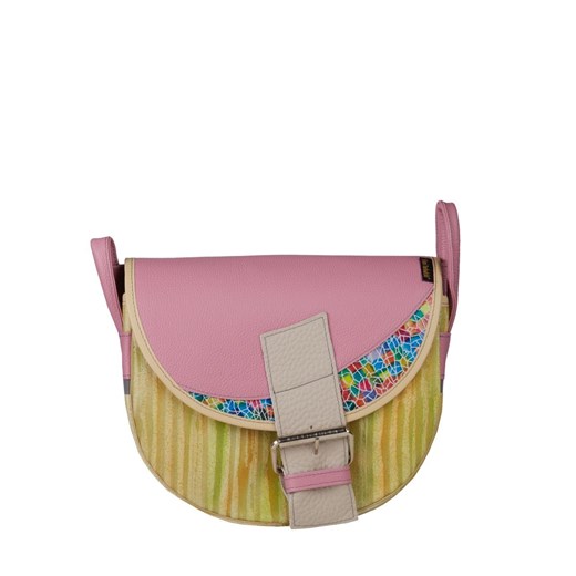 -żółto różowa damska torebka listonoszka skórzana na ramię Freshman M ze sklepu Słoń Torbalski w kategorii Listonoszki - zdjęcie 188692709