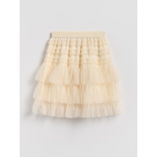 Reserved - Tiulowa spódnica - kremowy ze sklepu Reserved w kategorii Spódnice dziewczęce - zdjęcie 188695129