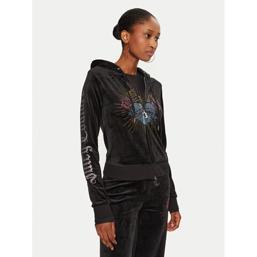 Juicy Couture Bluza Scared Heart JCBAS224816 Czarny Slim Fit ze sklepu MODIVO w kategorii Bluzy damskie - zdjęcie 188708899