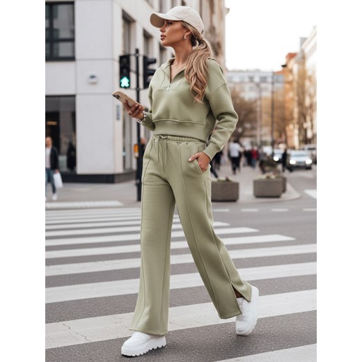 Komplet dresowy damski MARINO pistacjowy Dstreet AY0977 ze sklepu DSTREET.PL w kategorii Dresy damskie - zdjęcie 188710878