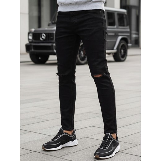 Spodnie męskie czarne Dstreet UX3852 ze sklepu DSTREET.PL w kategorii Spodnie męskie - zdjęcie 188710889