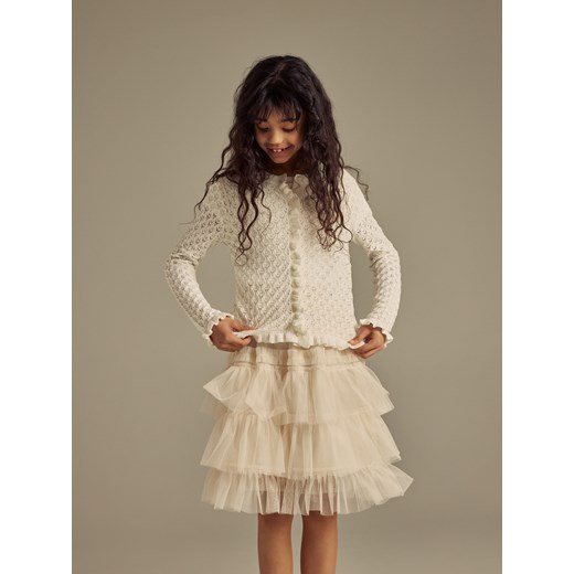 Reserved - Tiulowa spódnica - kremowy Reserved 146/152 (10-11 lat) Reserved