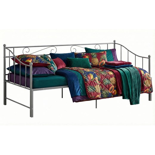 Szare metalowe łózko rozkładane 90x200 cm F7-K88 ze sklepu Edinos.pl w kategorii Łóżka i materace - zdjęcie 188715909