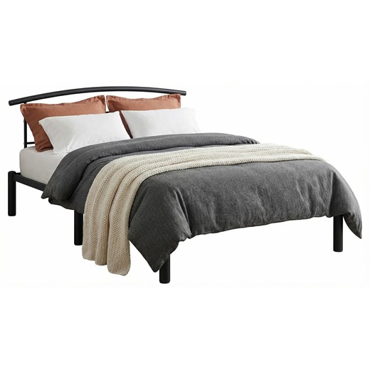 Czarne metalowe łóżko pojedyncze 100x200 cm B0-T51 ze sklepu Edinos.pl w kategorii Łóżka i materace - zdjęcie 188715926