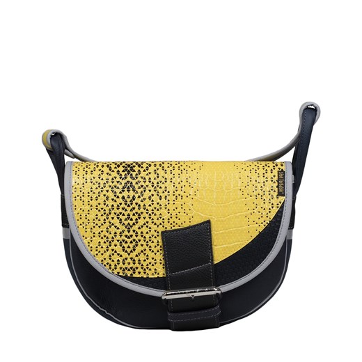 granatowa  damska torebka listonoszka skórzana na ramię Freshman Mini ze sklepu Słoń Torbalski w kategorii Listonoszki - zdjęcie 188721469