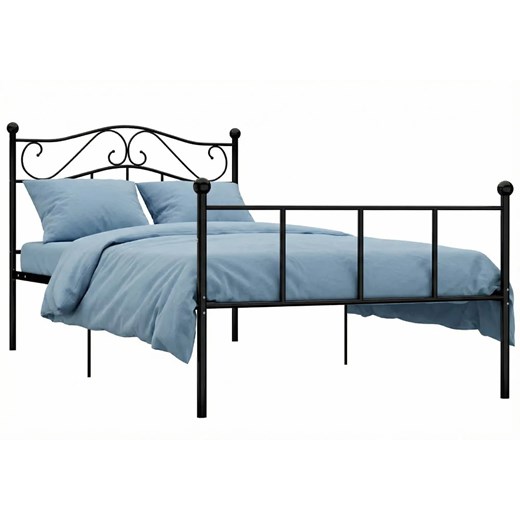 Czarne Pojedyncze Łózko Metalowe 100X200 Cm L5-W73 ze sklepu Edinos.pl w kategorii Łóżka i materace - zdjęcie 188722959