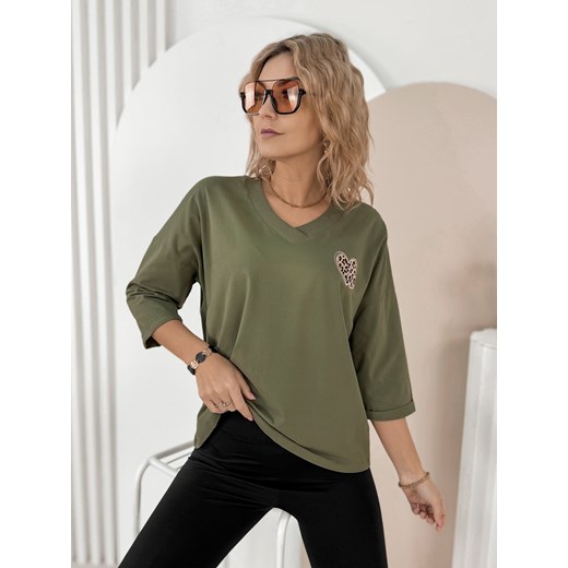 bluzka philipe khaki one size ze sklepu UBRA w kategorii Bluzki damskie - zdjęcie 188726305