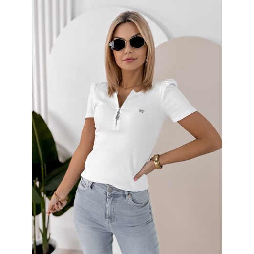 bluzka cleves biała one size ze sklepu UBRA w kategorii Bluzki damskie - zdjęcie 188726349
