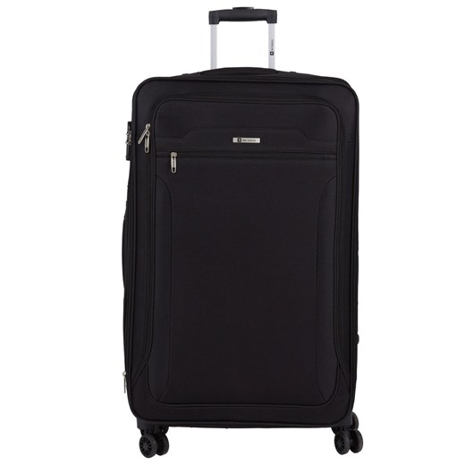 czarna walizka duża materiałowa miękka 80 cm  z poszerzeniem ze sklepu Słoń Torbalski w kategorii Walizki - zdjęcie 188729875