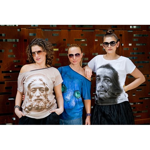Koszulka Salvador Dali mybaze-com brazowy oversize