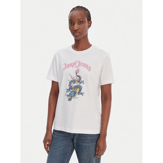 JOOP! Jeans T-Shirt Trinessa 30102434 Biały Regular Fit ze sklepu MODIVO w kategorii Bluzki damskie - zdjęcie 188744838
