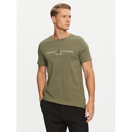 Tommy Hilfiger T-Shirt Logo MW0MW11797 Zielony Regular Fit ze sklepu MODIVO w kategorii T-shirty męskie - zdjęcie 188748586