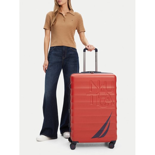 Walizka duża Nautica NTC-KS-004-07-L Czerwony ze sklepu eobuwie.pl w kategorii Walizki - zdjęcie 188750729