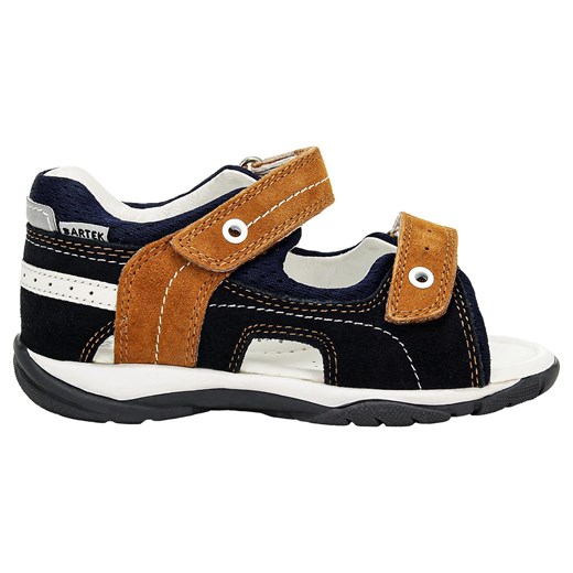 Granatowe Sandały Dla Chłopca Z Brązowymi Wstawkami Bartek 84408-66 ze sklepu Wojas w kategorii Sandały dziecięce - zdjęcie 188754277