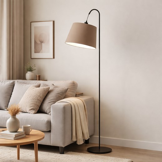 Elegancka lampa stojąca do salonu TALLIN z beżowym abażurem ze sklepu Lysne w kategorii Lampy podłogowe - zdjęcie 188754686