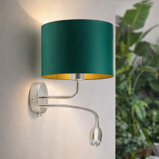 2-płomienny kinkiet ścienny do czytania CAPRI GOLD ze sklepu Lysne w kategorii Lampy ścienne - zdjęcie 188754809