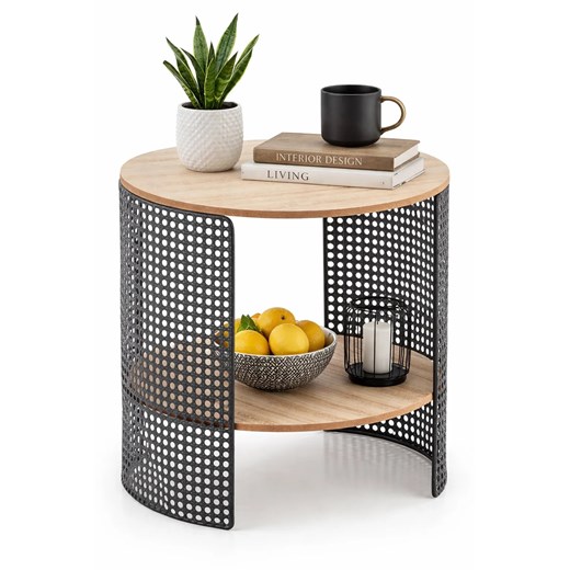 Nowoczesny okrągły kawowy stolik P2-G71 ze sklepu Edinos.pl w kategorii Stoliki kawowe - zdjęcie 188755265