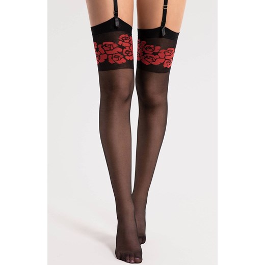 Czarne pończochy do pasa Destin 20 den, Kolor czarny, Rozmiar 3, Fiore ze sklepu Primodo w kategorii Rajstopy - zdjęcie 188768898
