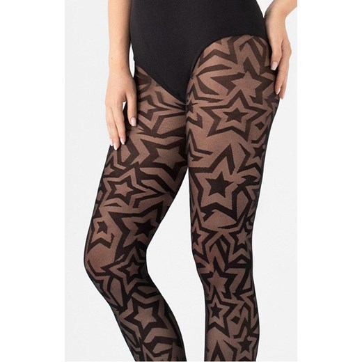 Wzorzyste czarne rajstopy Punk star G6071 30 DEN, Kolor czarny-wzór, Rozmiar 2, Fiore ze sklepu Primodo w kategorii Rajstopy - zdjęcie 188768987