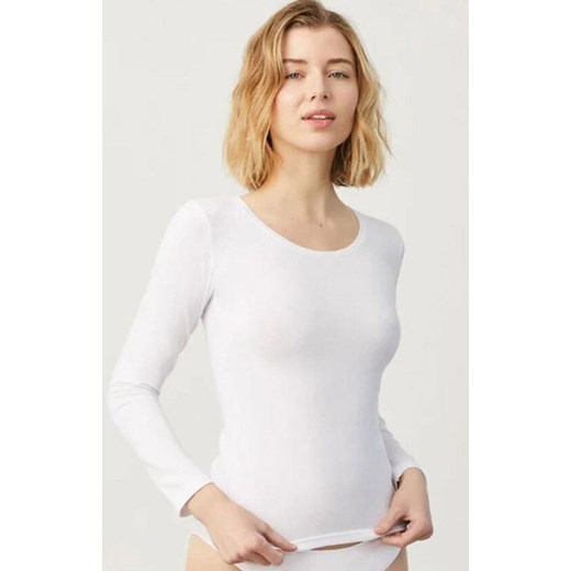 Biała bluzka damska z długim rękawem 19148, Kolor biały, Rozmiar S, YSABEL MORA ze sklepu Primodo w kategorii Bluzki damskie - zdjęcie 188785698