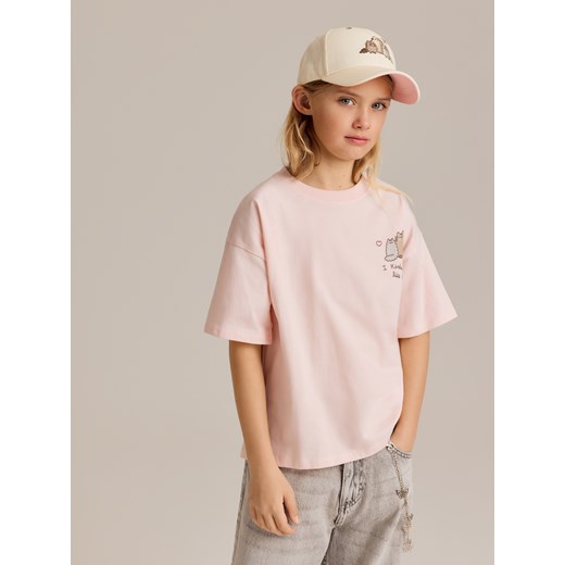 Reserved - T-shirt Pusheen - różowy Reserved 158 (12 lat) Reserved