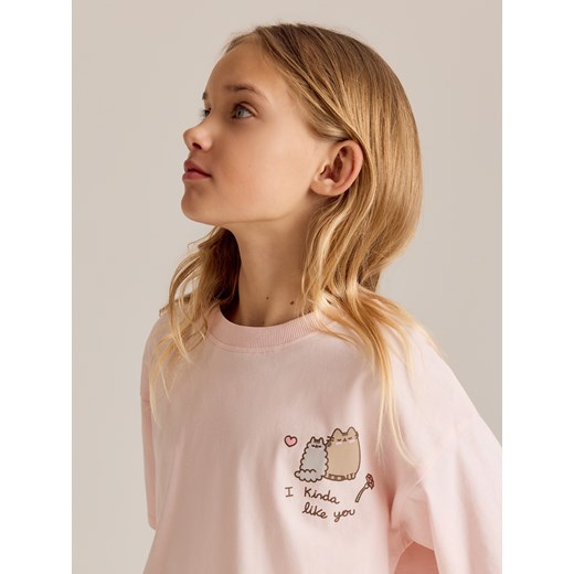 Reserved - T-shirt Pusheen - różowy Reserved 128 (7-8 lat) Reserved
