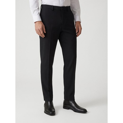 Reserved - Garniturowe spodnie w kant - czarny ze sklepu Reserved w kategorii Spodnie męskie - zdjęcie 188822936