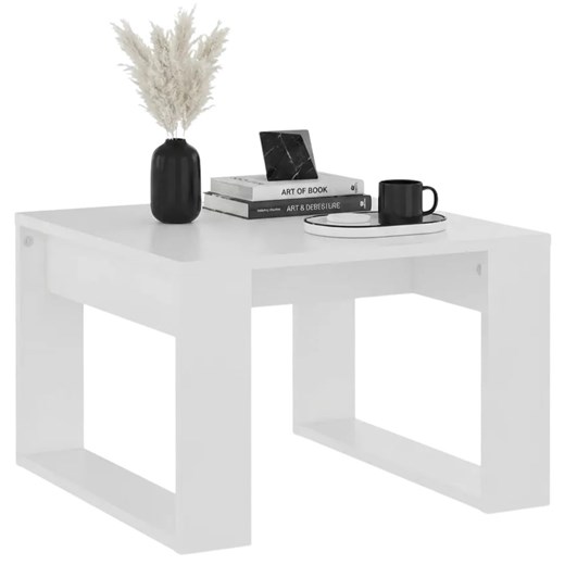 Biały minimalistyczny stolik kawowy H7-C65 ze sklepu Edinos.pl w kategorii Stoliki kawowe - zdjęcie 188827455